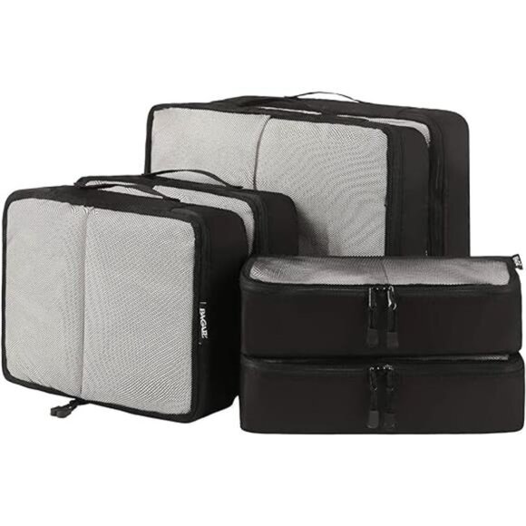 6 Set Packing Cubes,Travel Luggage Packing Organizers(6Set Black Net) - Picture 7 of 7